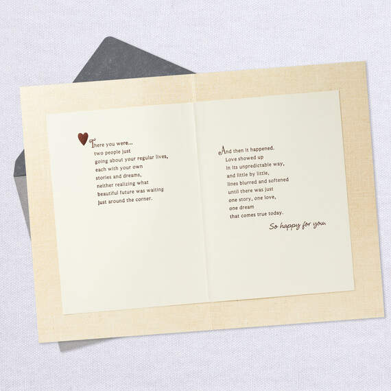 Two Hearts, One Love Story Wedding Card, , large image number 3