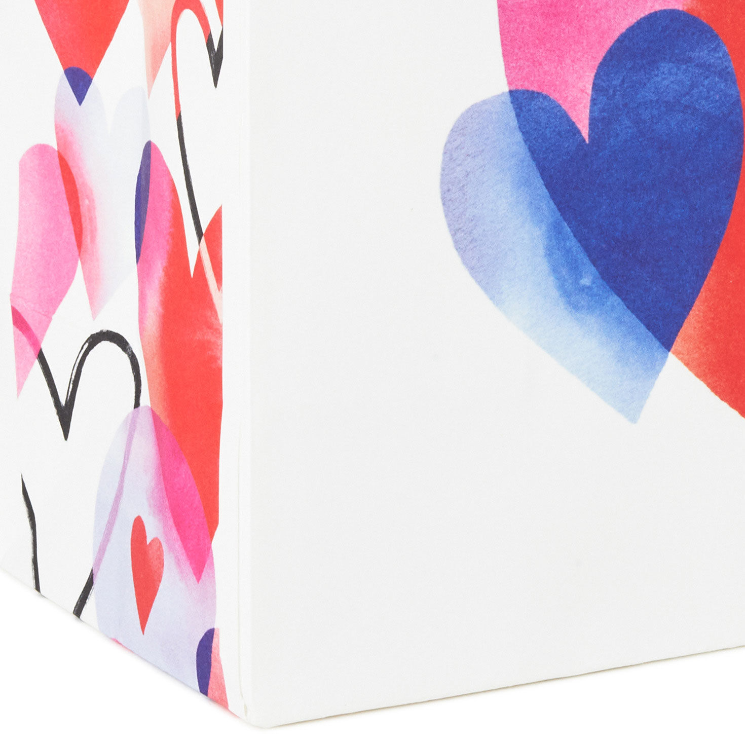 6.5" Watercolor Hearts on White Small Valentine's Day Gift Bag, , large image number 5