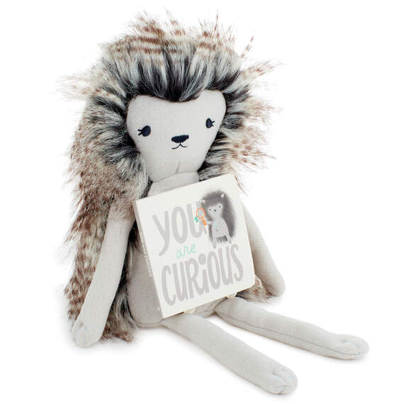 MopTops Porcupine Stuffed Animal With You Are Curious Board Book, , large image number 1