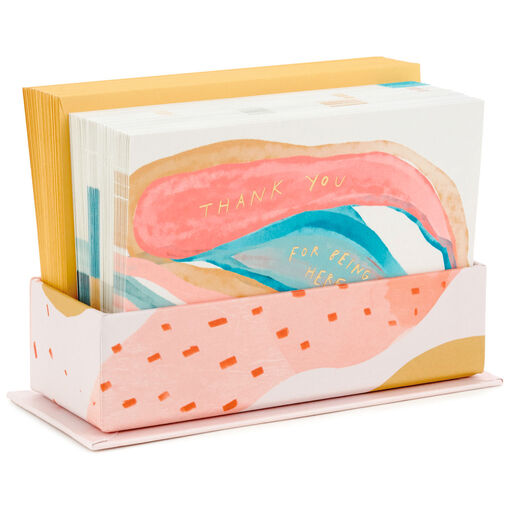 Morgan Harper Nichols Assorted Blank Note Cards in Caddy, Pack of 40, 