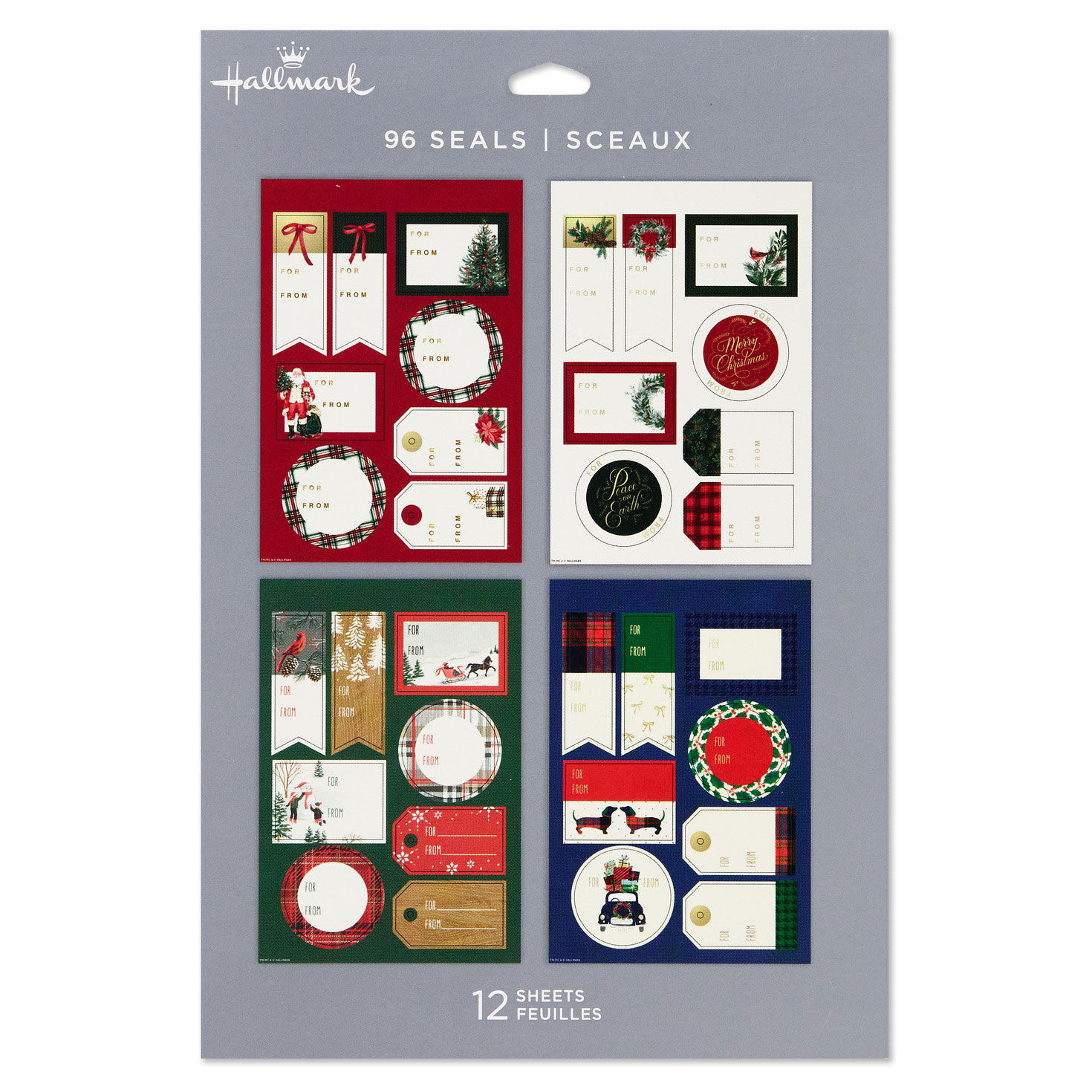 Plaid and Bows Holiday Gift Tag Sticker Seals package image number 6