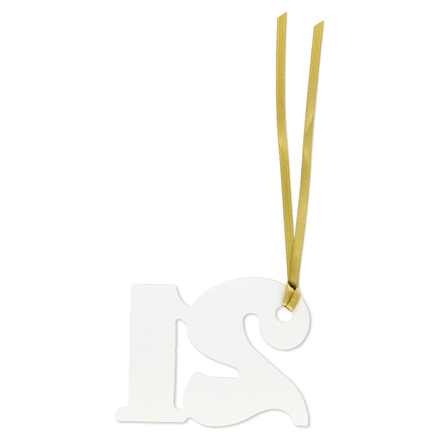 Die-Cut 21 Gift Trim With Ribbon Hanger back image number 5