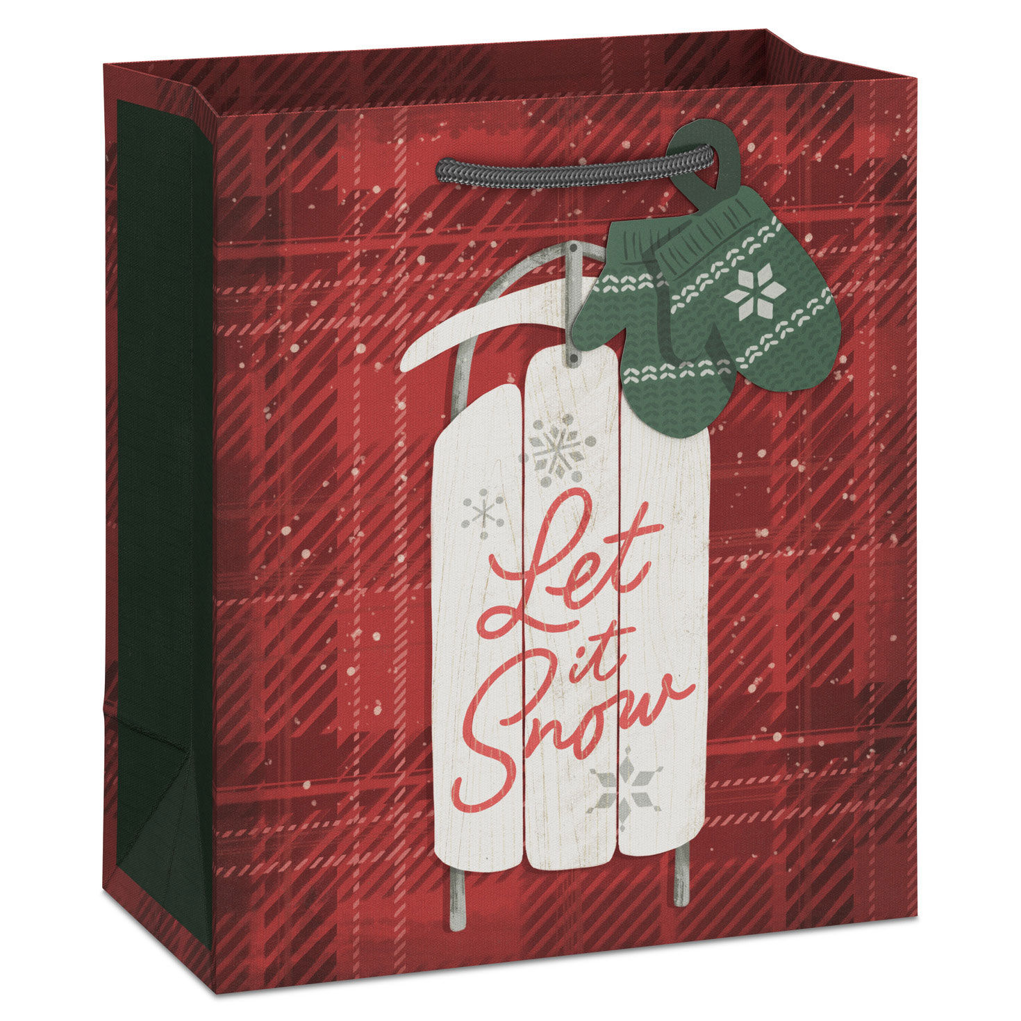 6.5" Rustic Sled Small Christmas Gift Bag