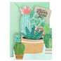 Potted Cactus and Succulents Blank Thank You Notes card front with envelope image number 1