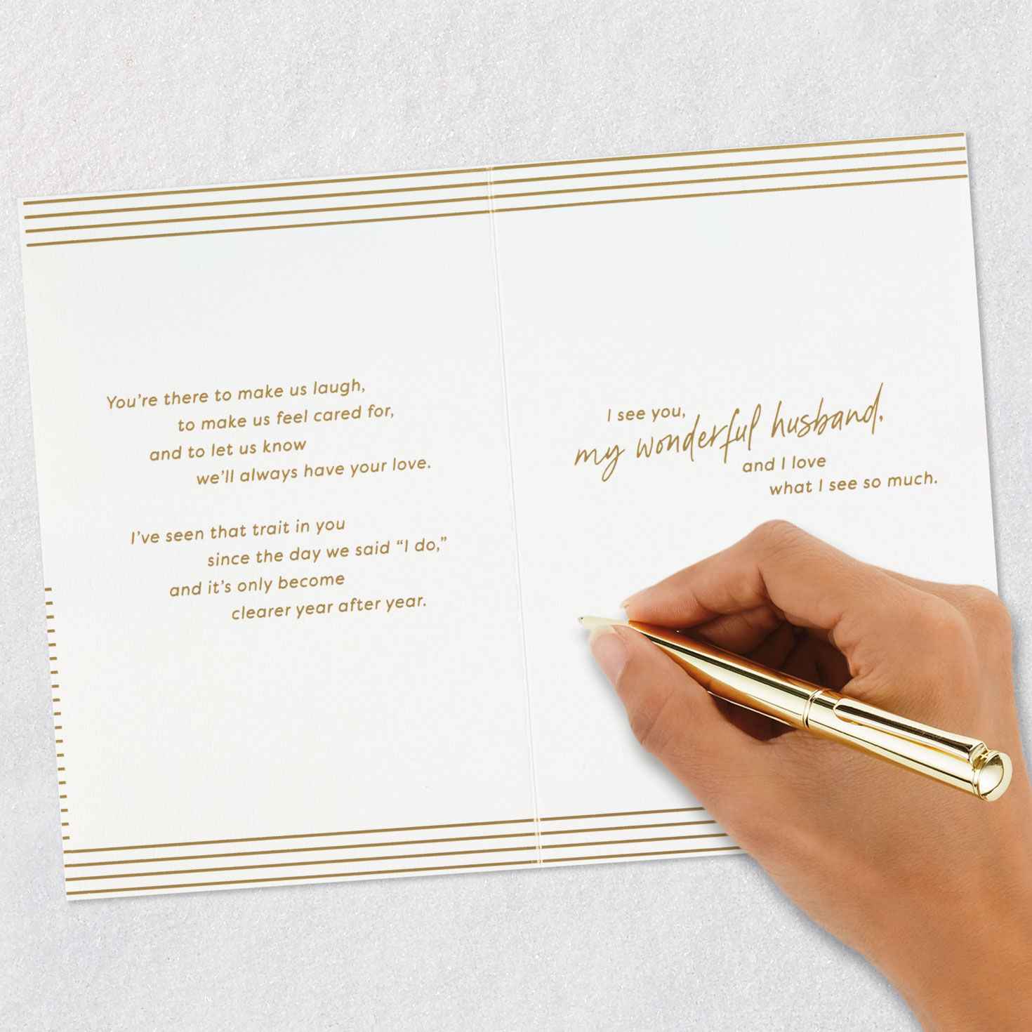 Couple in Field Valentine's Day Card for Husband Signing card image number 8