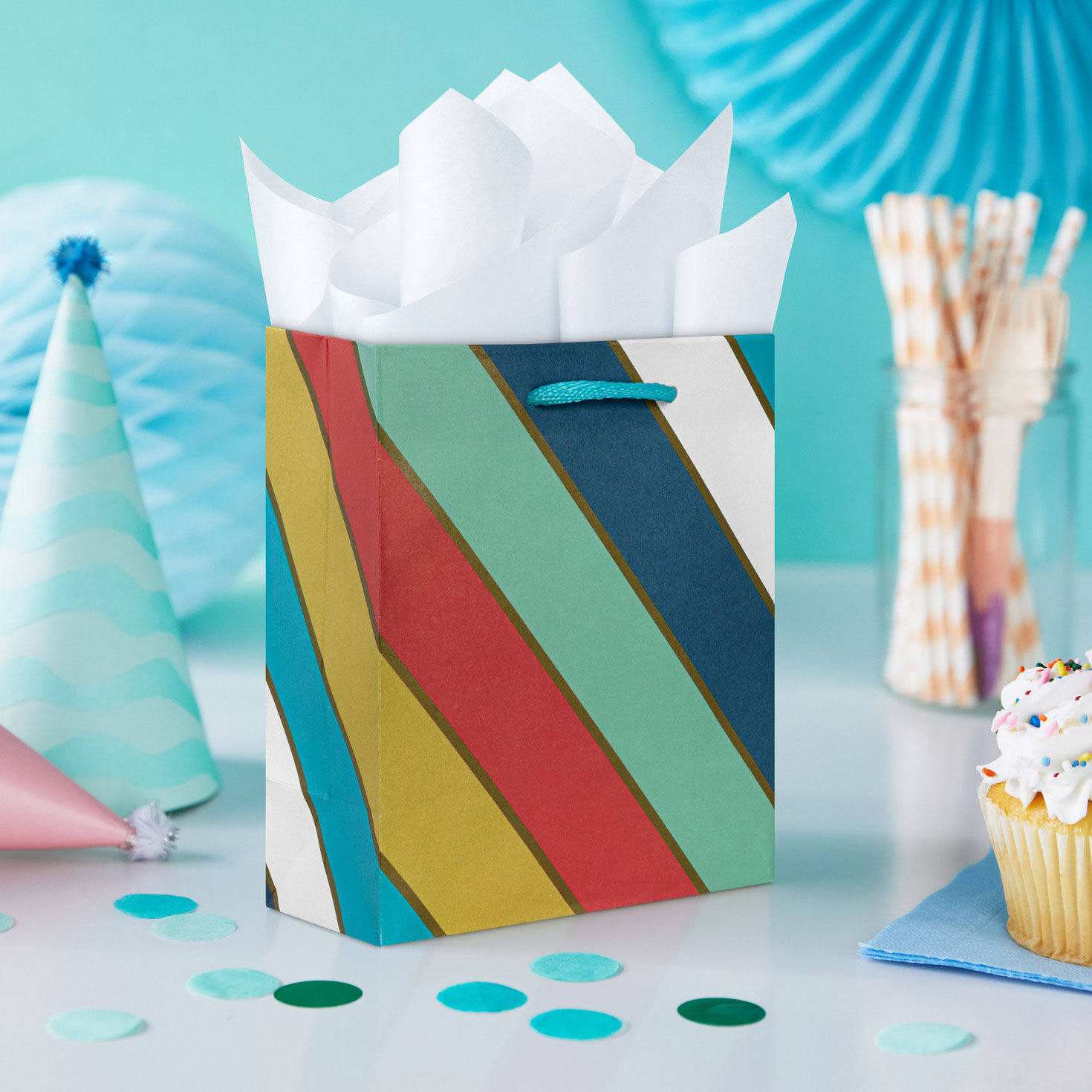 6.5" Bold Diagonal Stripe Small Gift Bag for only USD 2.49 | Hallmark