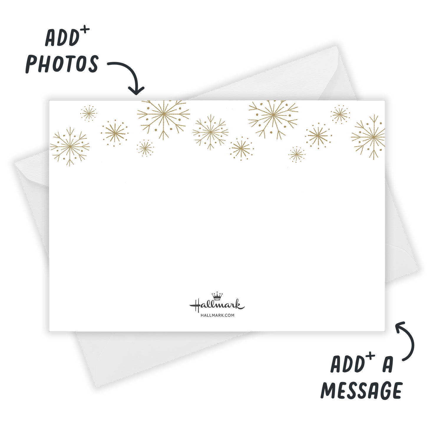 Elegant Sparkle and Snow Flat Holiday Photo Card, , large image number 3