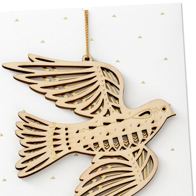 Peace Dove Christmas Card With Ornament, , large image number 4