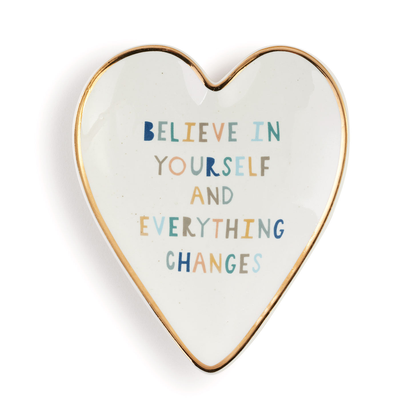 Demdaco Believe In Yourself Art Heart Trinket Dish, , large image number 1