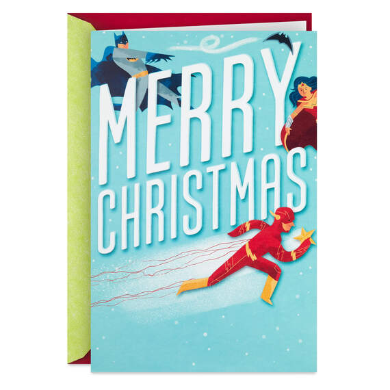 DC™ Justice League™ Musical 3D Pop-Up Christmas Card, , large image number 1
