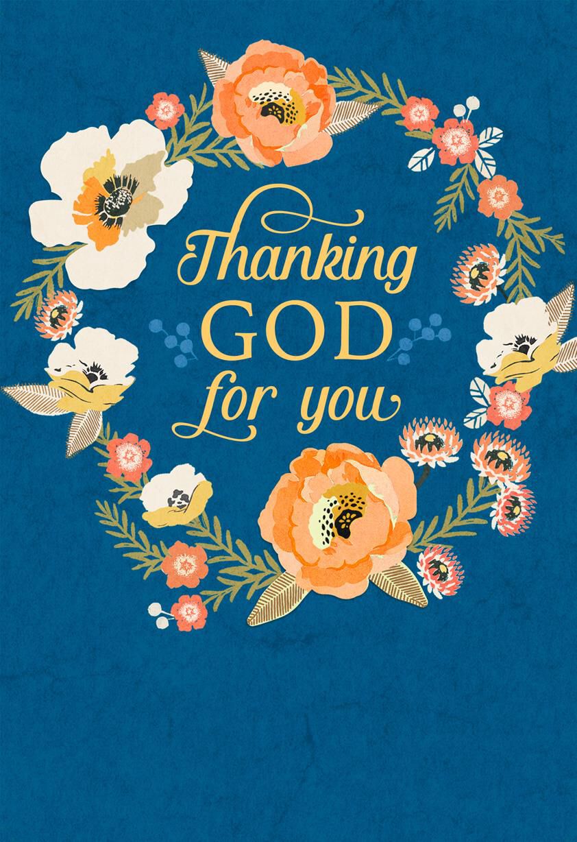Bright Flower Wreath Clergy Appreciation Card