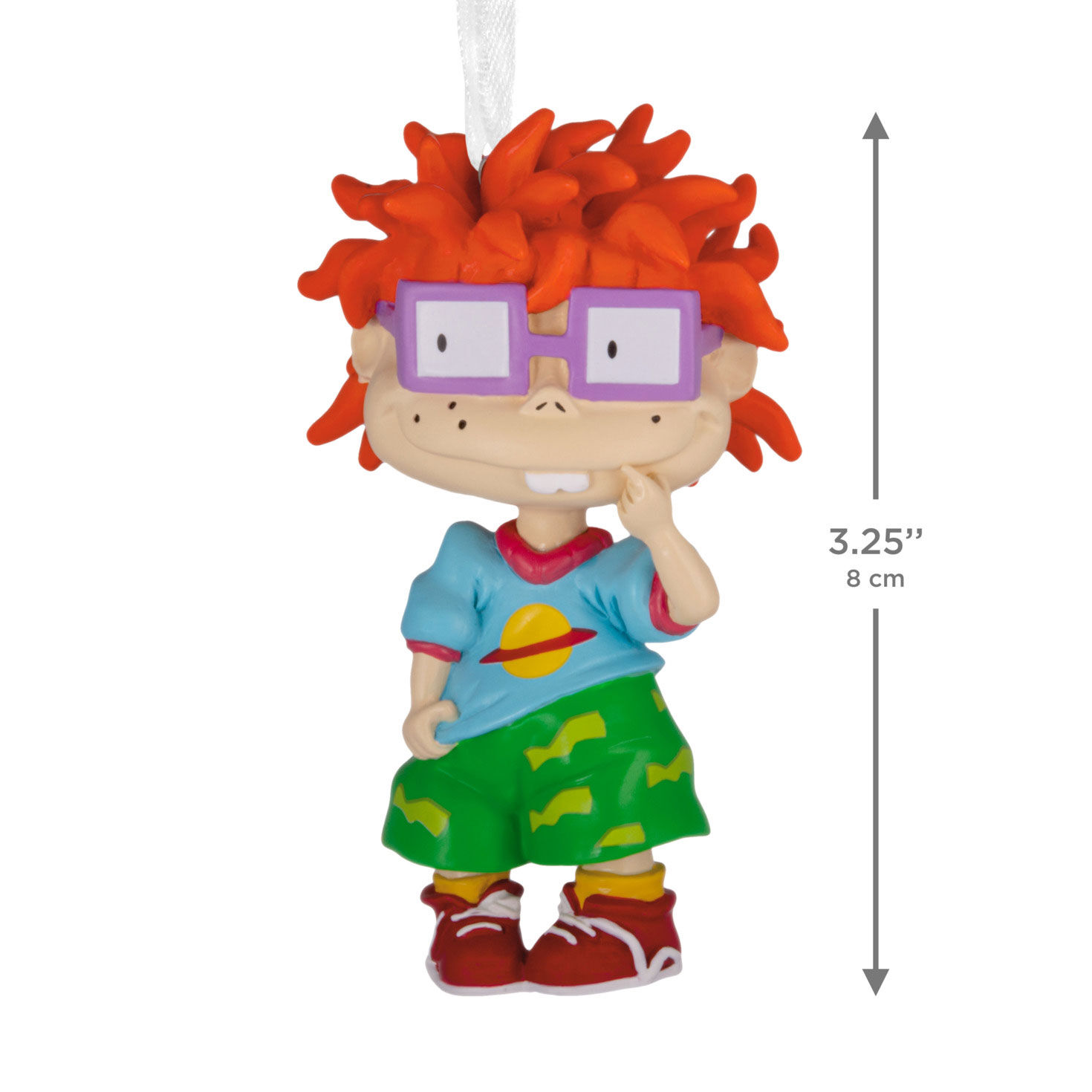 Rugrats TV Show Chuckie Christmas Ornament measurement image number 3