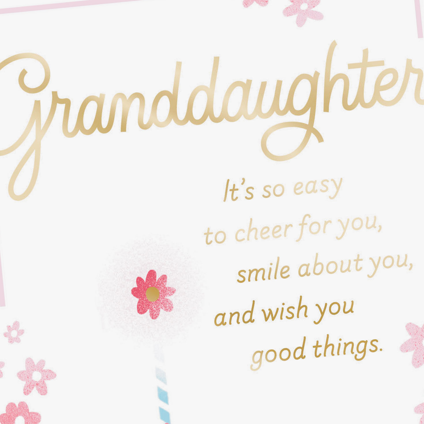 Cupcake and Flowers Granddaughter Birthday Card Card Front Detail image number 4