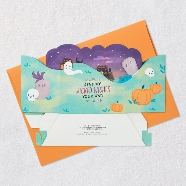 Wicked Wishes Musical 3D Pop-Up Halloween Card With Motion, , large image number 8