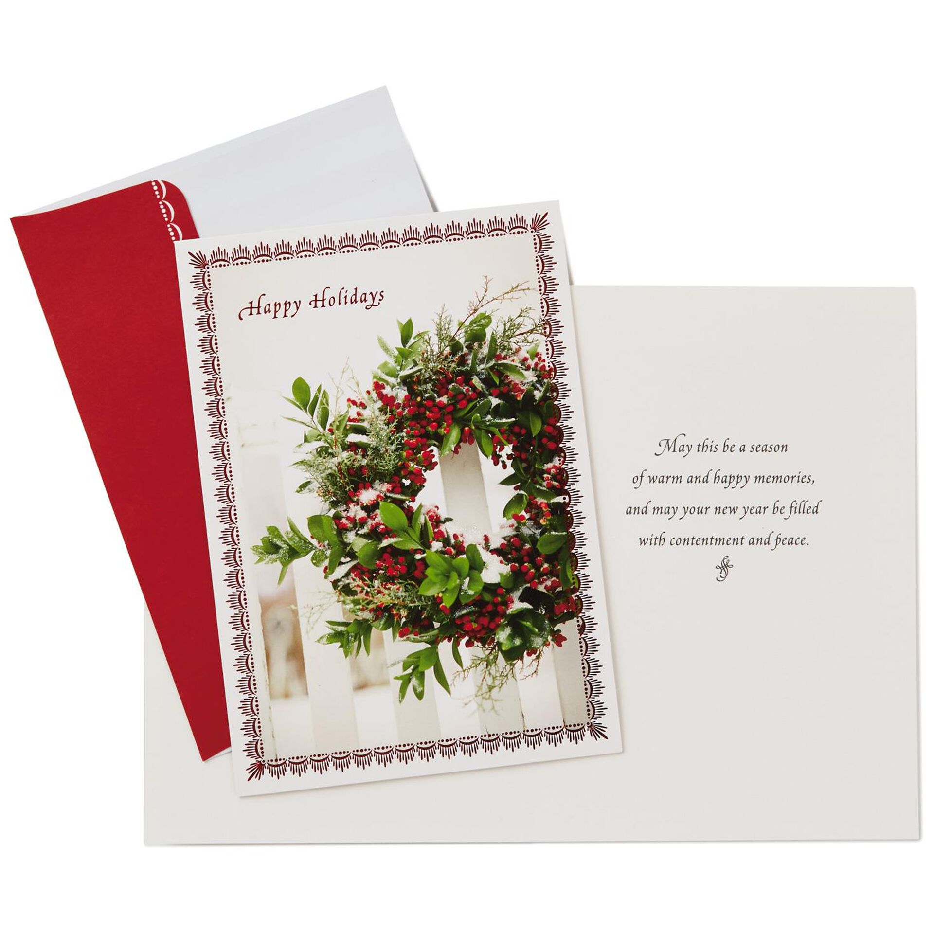 Glittered Wreath Christmas Cards, Box of 16 Boxed Cards Hallmark