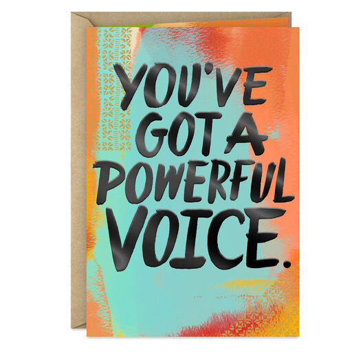 Keep Speaking Up Inspirational Card, 