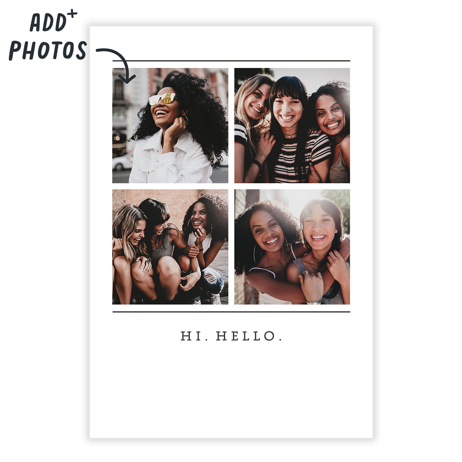 Personalized Create Your Own Collage Blank Photo Card  image number 2