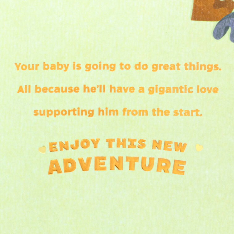 Cute Dinosaurs New Baby Boy Card Sentiment image number 3