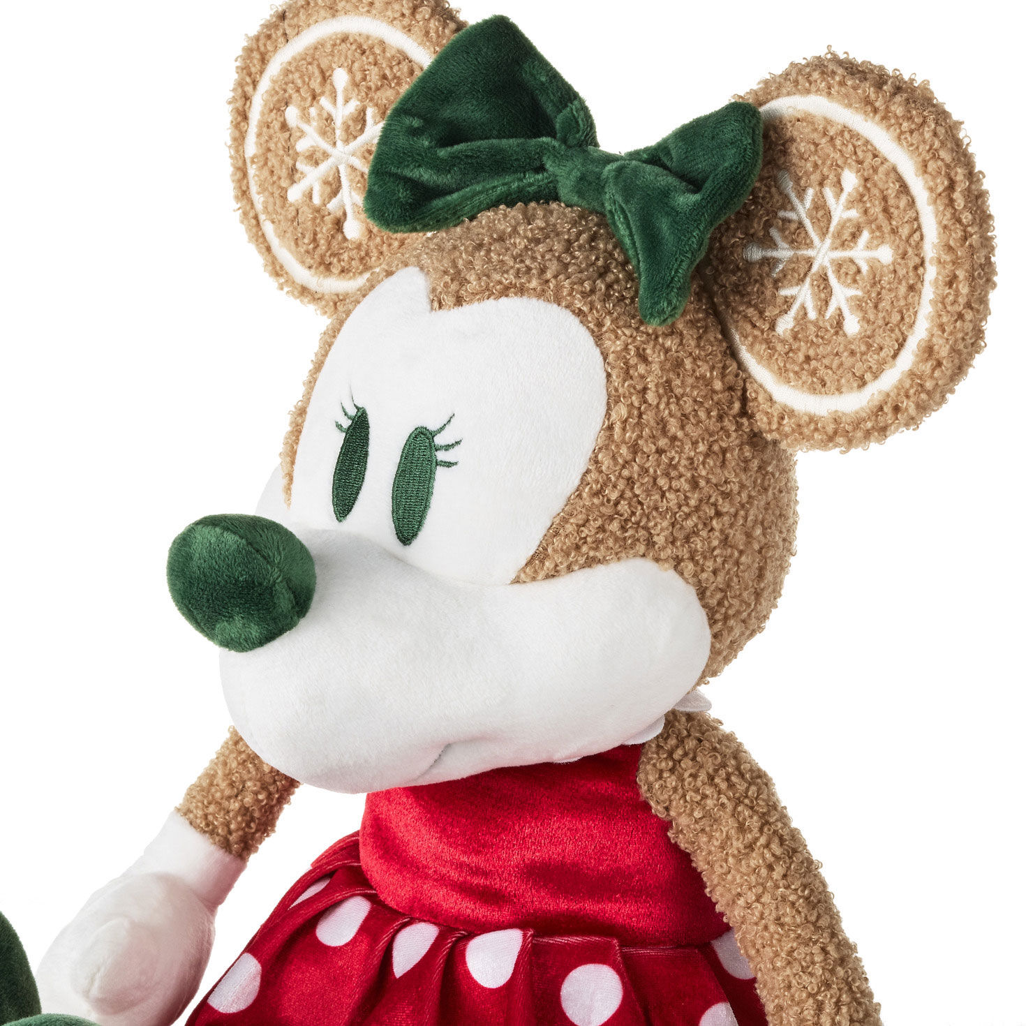Gingerbread Minnie Mouse Stuffed Animal upclose view image number 4
