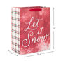 Let It Snow Weathered Red Large Holiday Gift Bag measurement image number 3