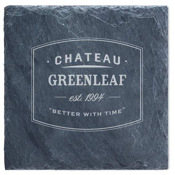Better With Time Personalized Slate Coaster, Set of 4, , large image number 1