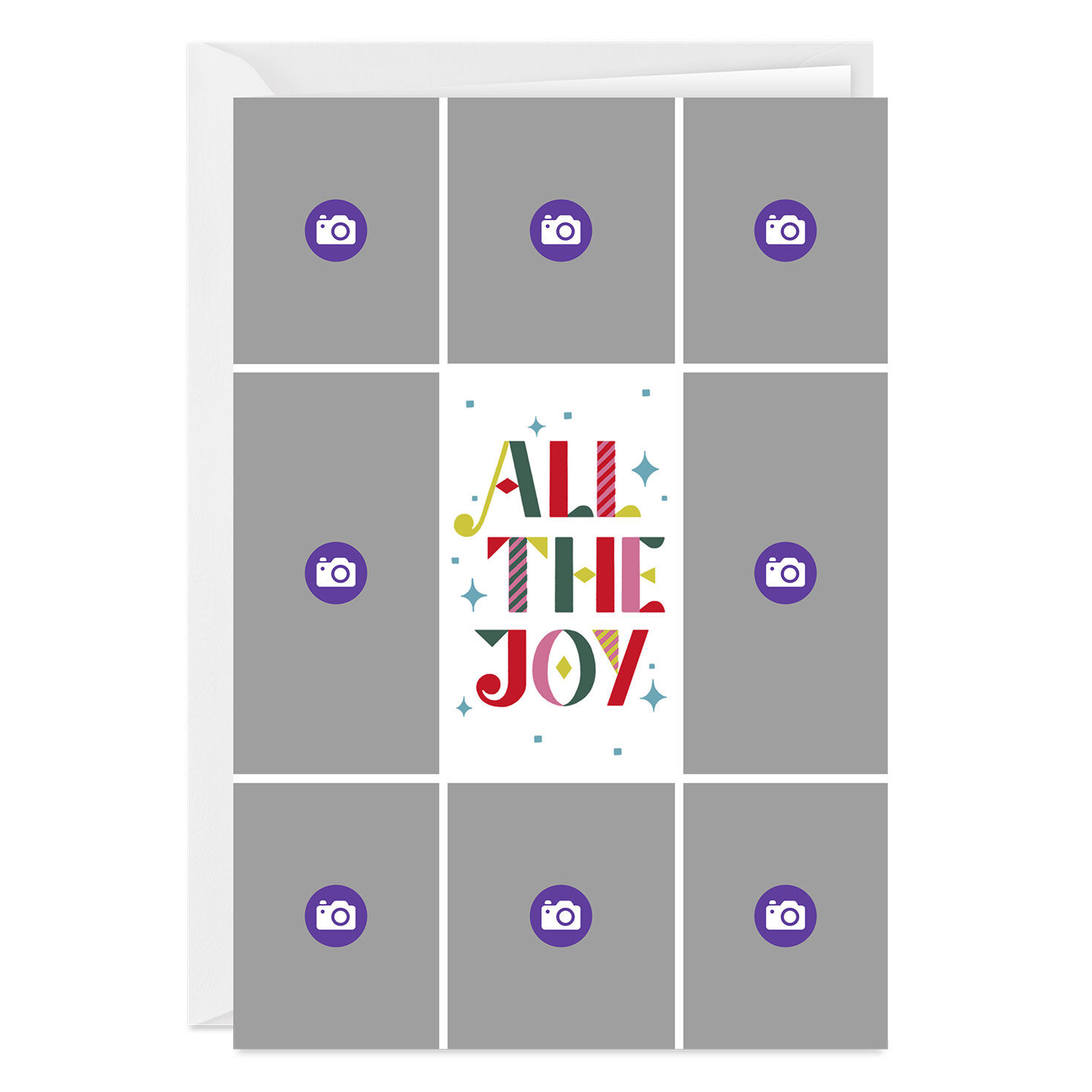 All the Joy Photo Collage Custom Holiday Card, , large image number 3