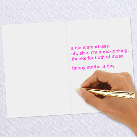Smart-Ass Compliments Mother's Day Card for Mom, , large image number 6