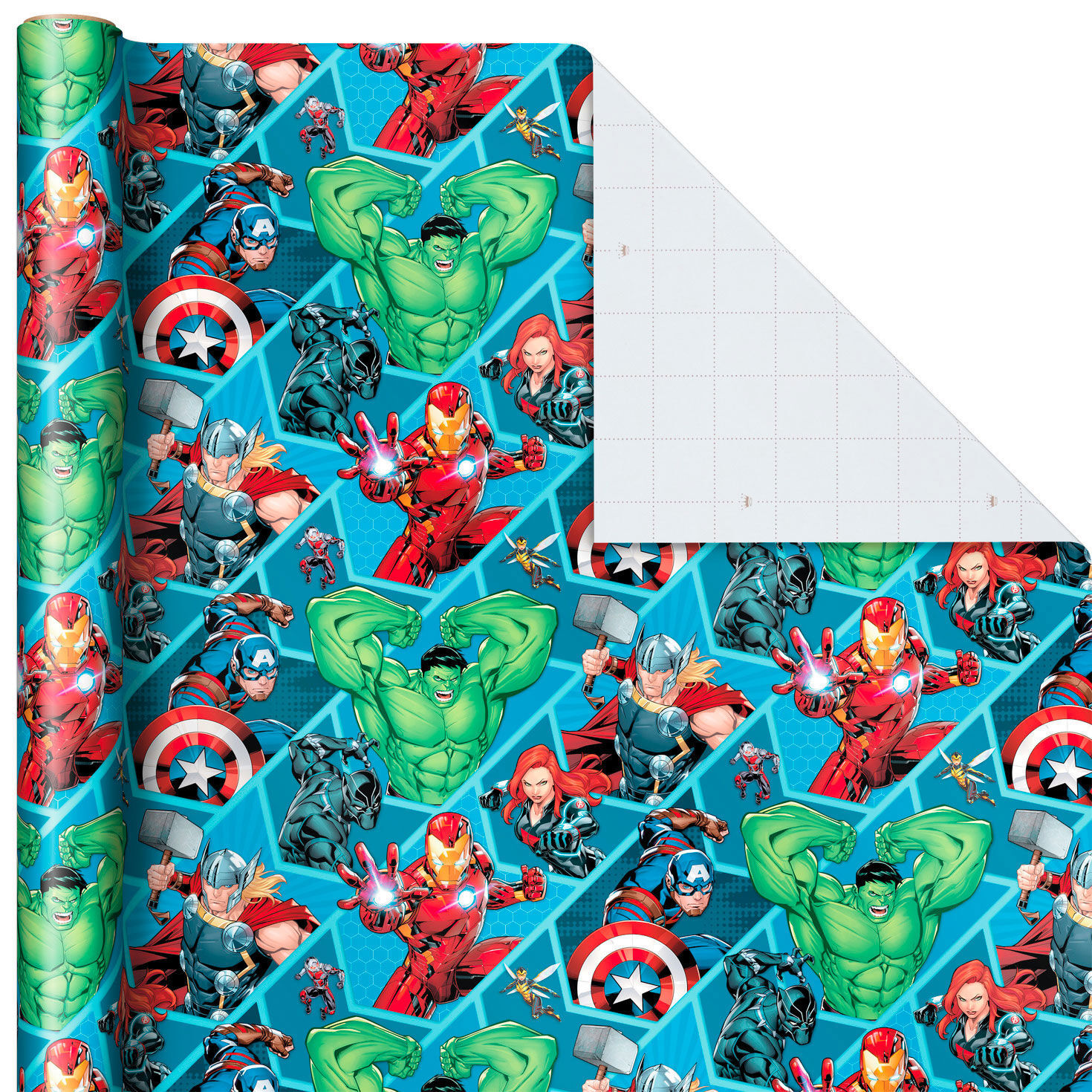 LARGE ROLL 70 SQ / NEW MARVEL AVENGERS CHRISTMAS WRAPPING PAPER FT 
