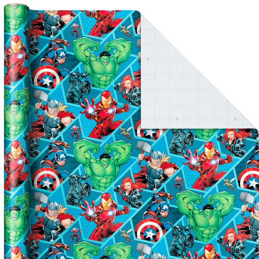Marvel Avengers in Action Wrapping Paper, 22.5 sq. ft., 