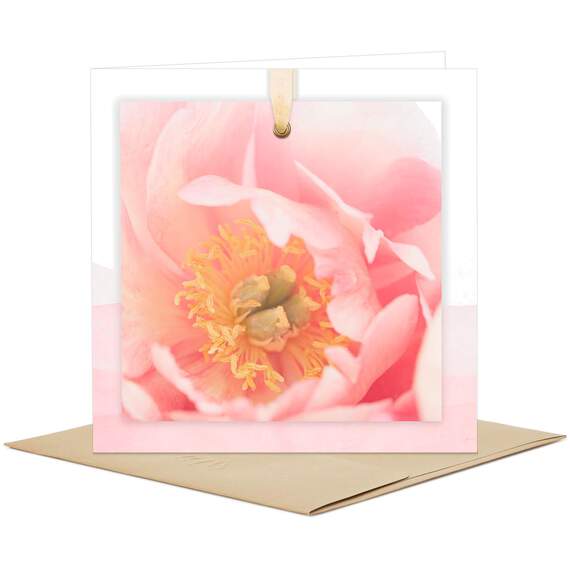 Pink Peony Blank Card, , large image number 1