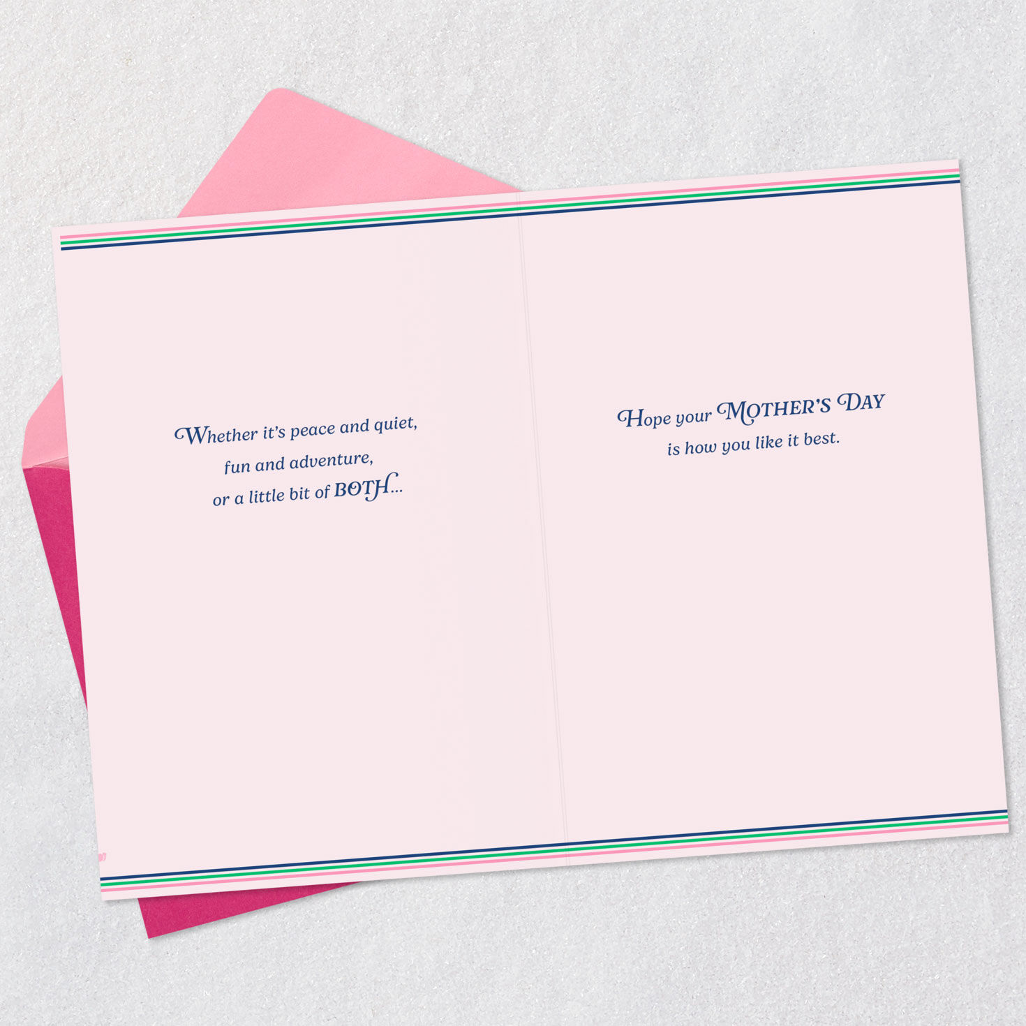 Pink, Green and Gold Patio Set Mother's Day Card Open card with envelope image number 3