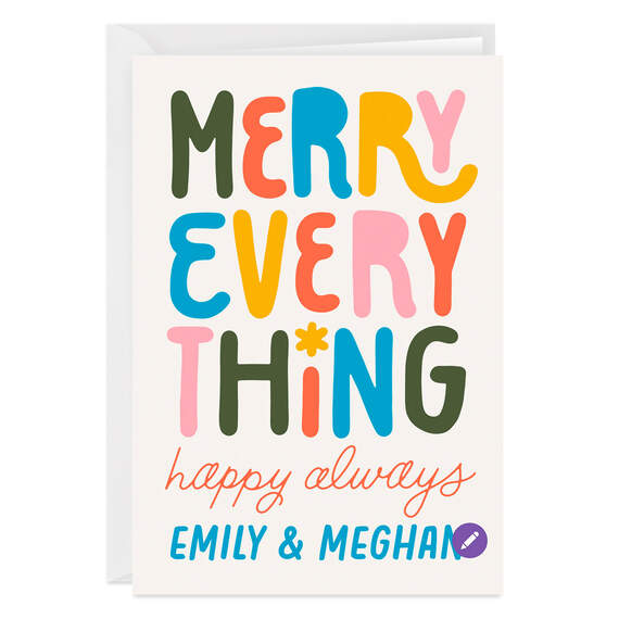 Personalized Merry Everything Holiday Card, , large image number 6