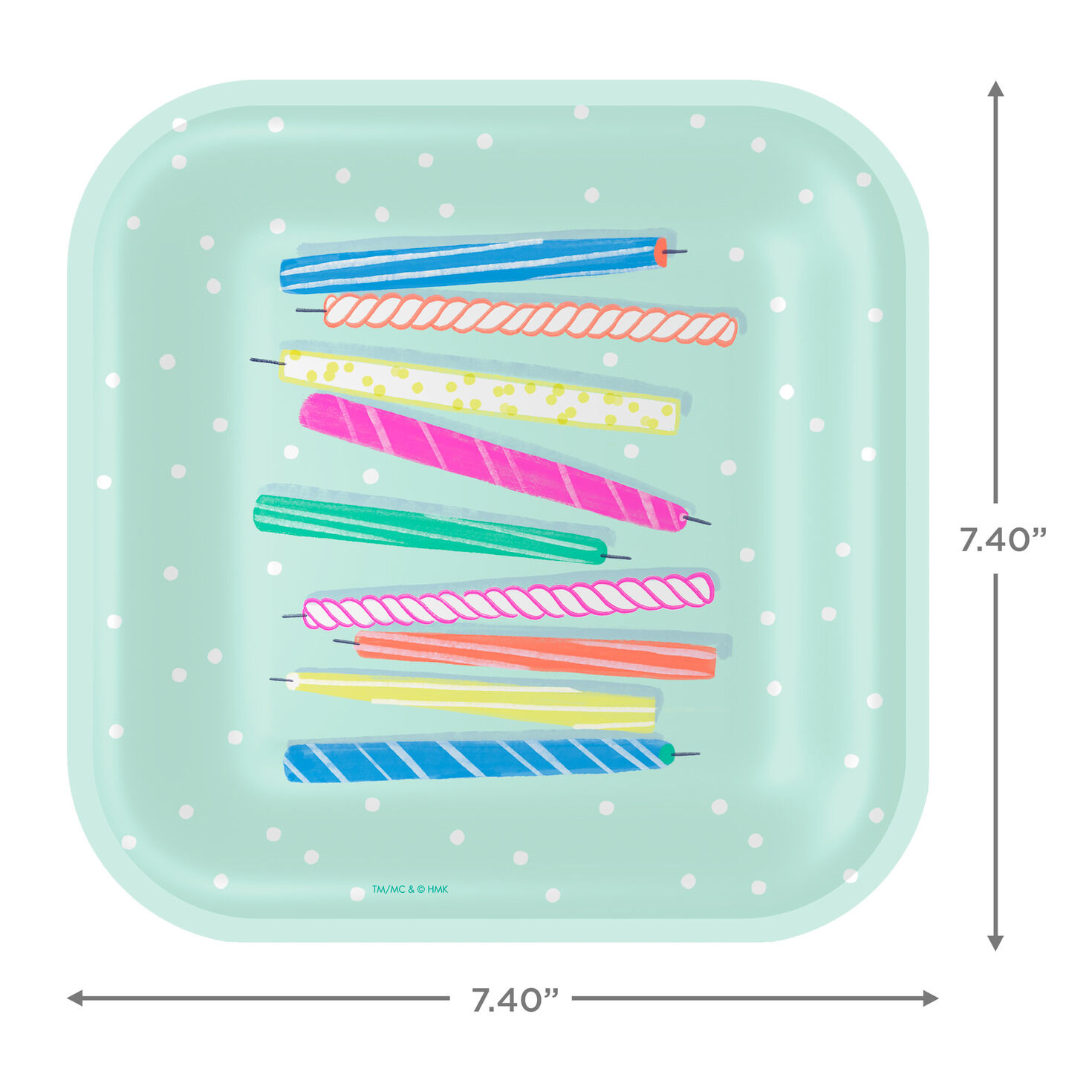 Festive Candles Dessert Plates, Pack of 8 for only USD 3.99 | Hallmark