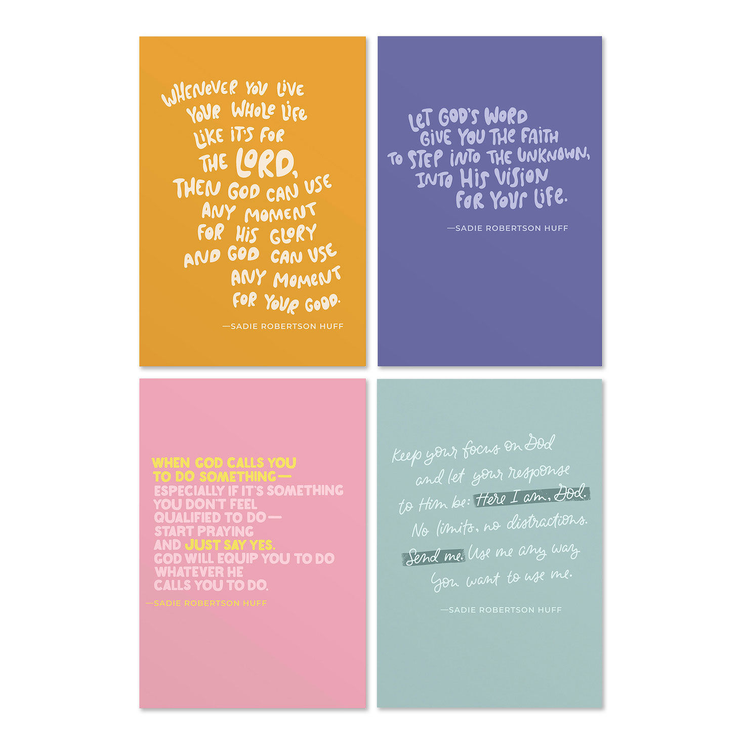 Sadie Robertson Huff Assorted Religious Encouragement Cards, Box of 12