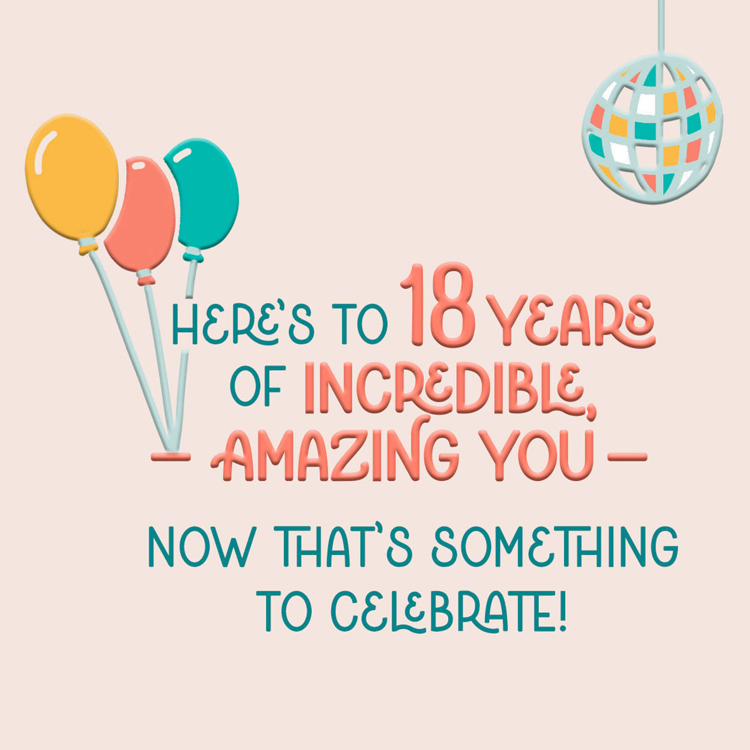 Born Awesome 18th Birthday Card, , large image number 2