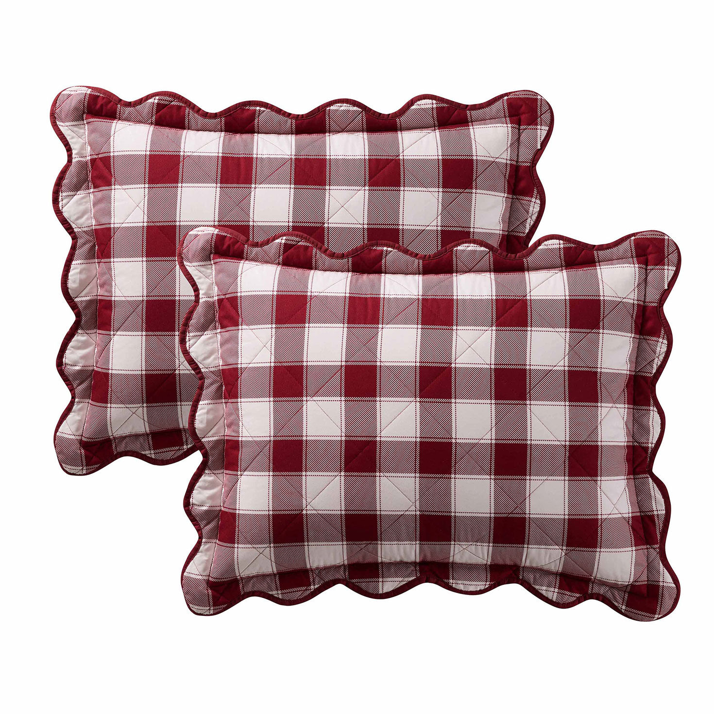 Hallmark Checkered Bliss Scalloped Reversible 3pc. Quilt Set, , large image number 3