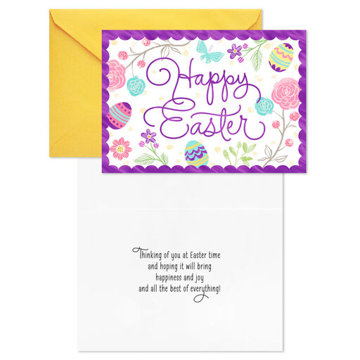 Easter Eggs and Flowers Easter Cards, Pack of 10, 