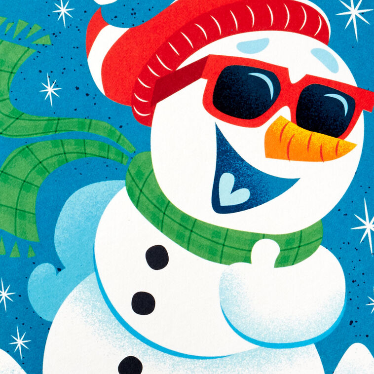 Snowman in Sunglasses Pop-Up Christmas Money Card Card Front Detail image number 5