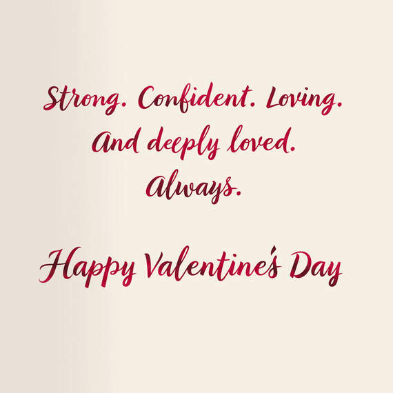 Strong, Confident and Loved Valentine's Day Card for Daughter, , large image number 2