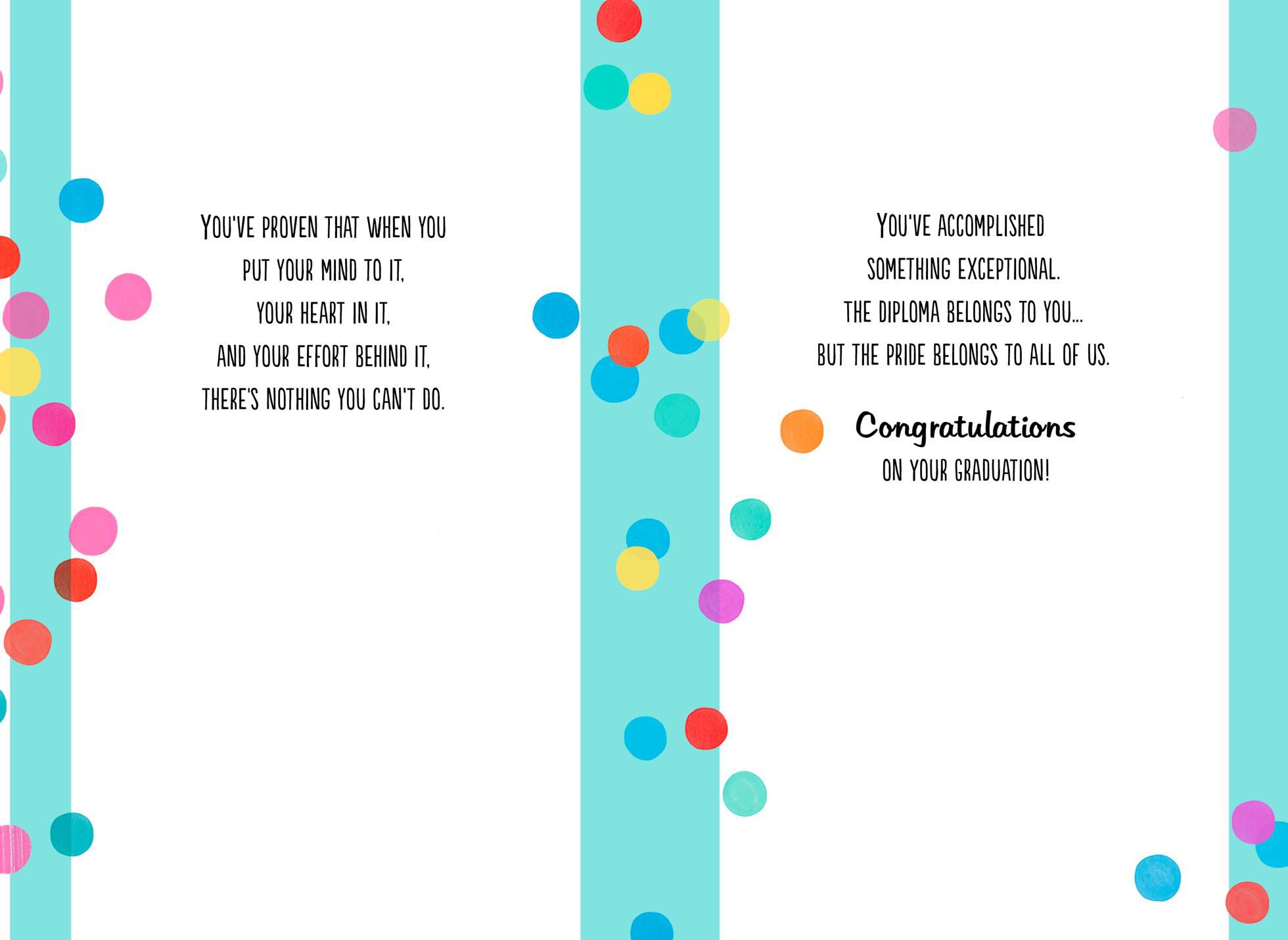 2018 Is All Yours Graduation Card From Us
