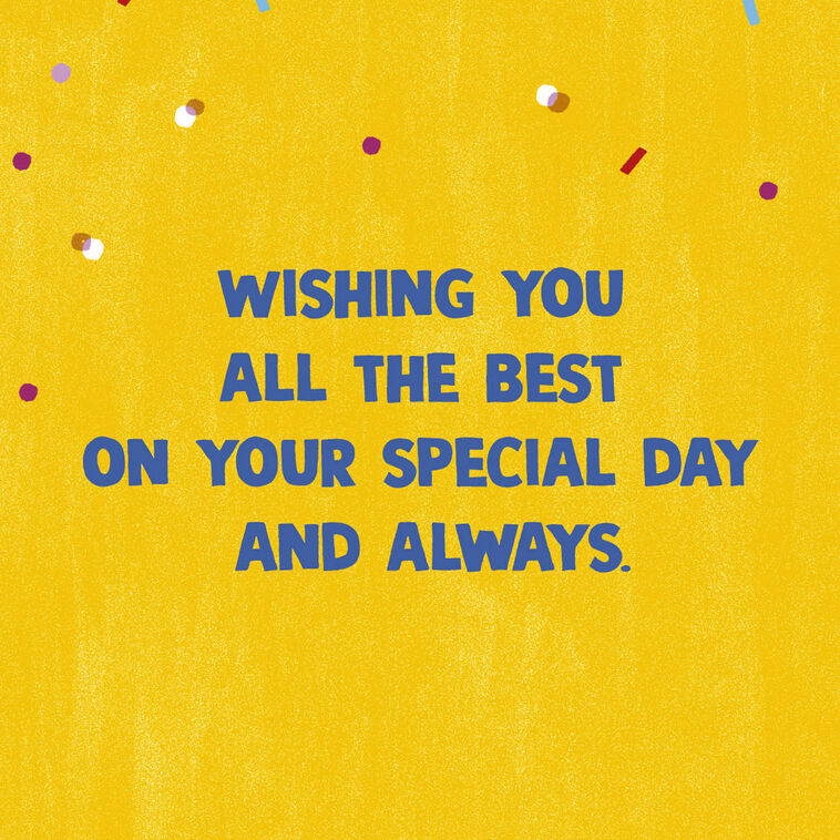 Wishing You All the Best Braille Birthday Card, , large image number 2