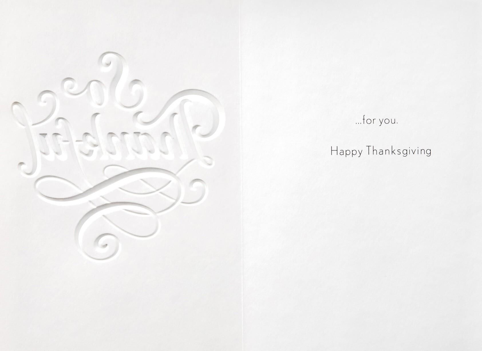 Thankful for You Thanksgiving Card