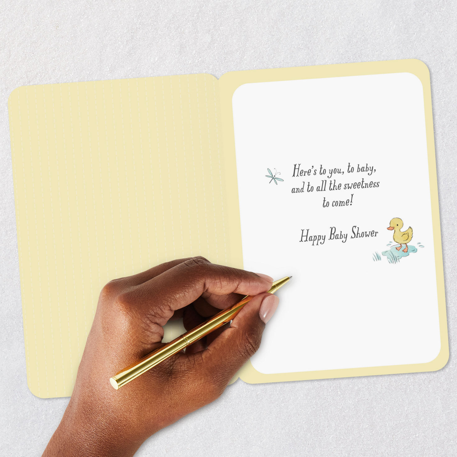 Bunny and Duckling Baby Shower Card Signing card image number 6