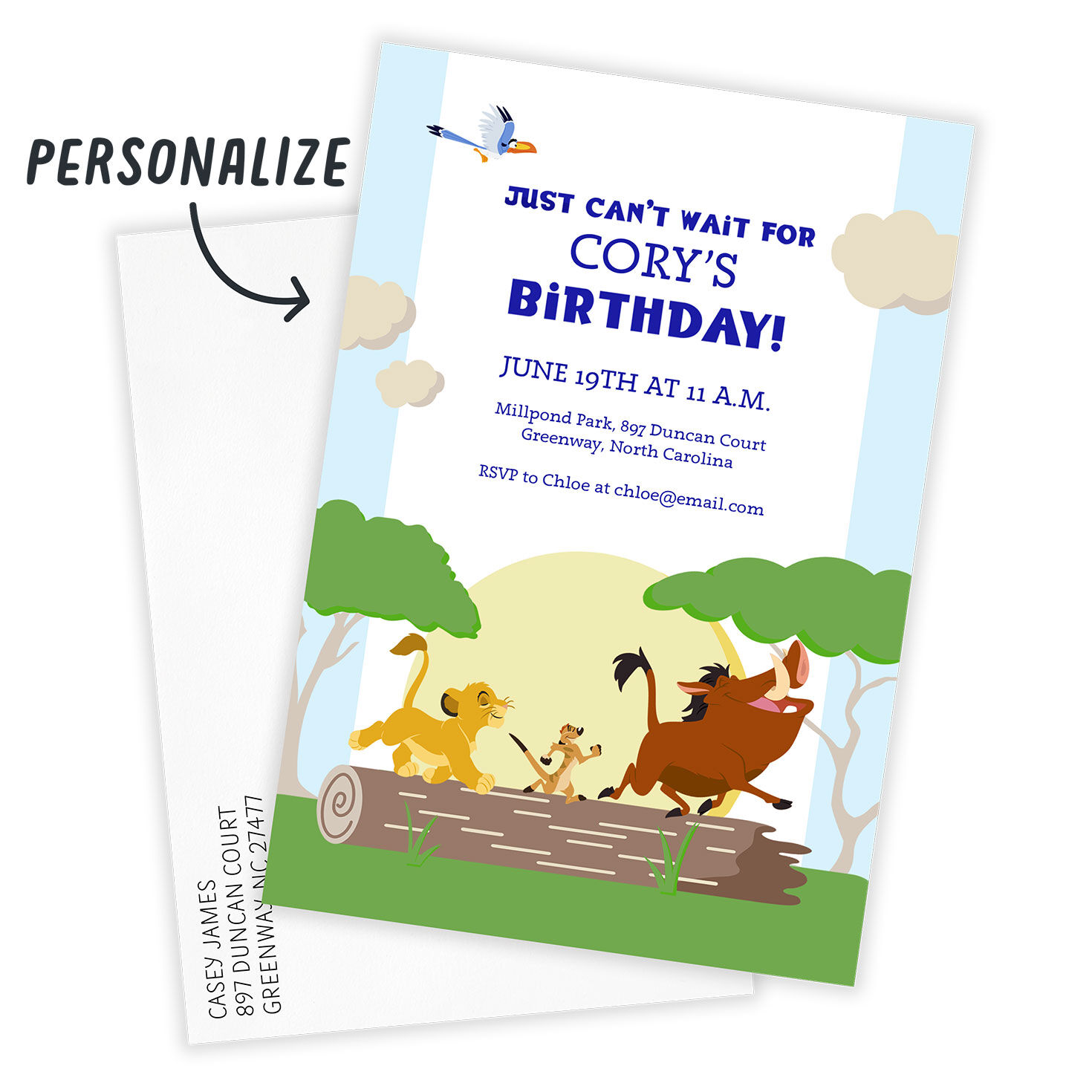 Disney The Lion King Just Can&rsquo;t Wait Birthday Invitation, , large image number 2