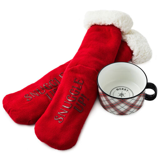 Cozy Mug and Socks Holiday Gift Bundle, Set of 2, 