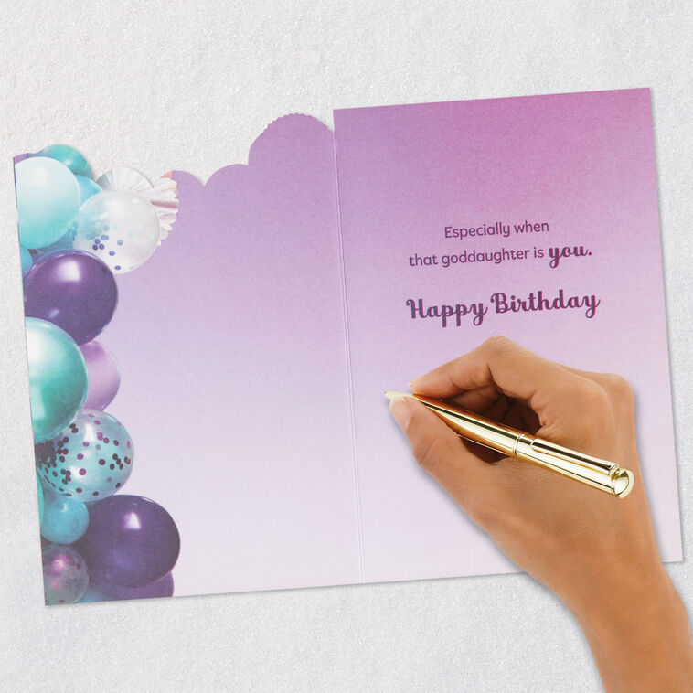 Someone to Cheer for and Love Birthday Card for Goddaughter, , large image number 6