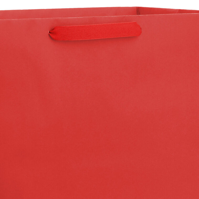Solid Red Extra-Deep Gift Bag handle detail image number 4