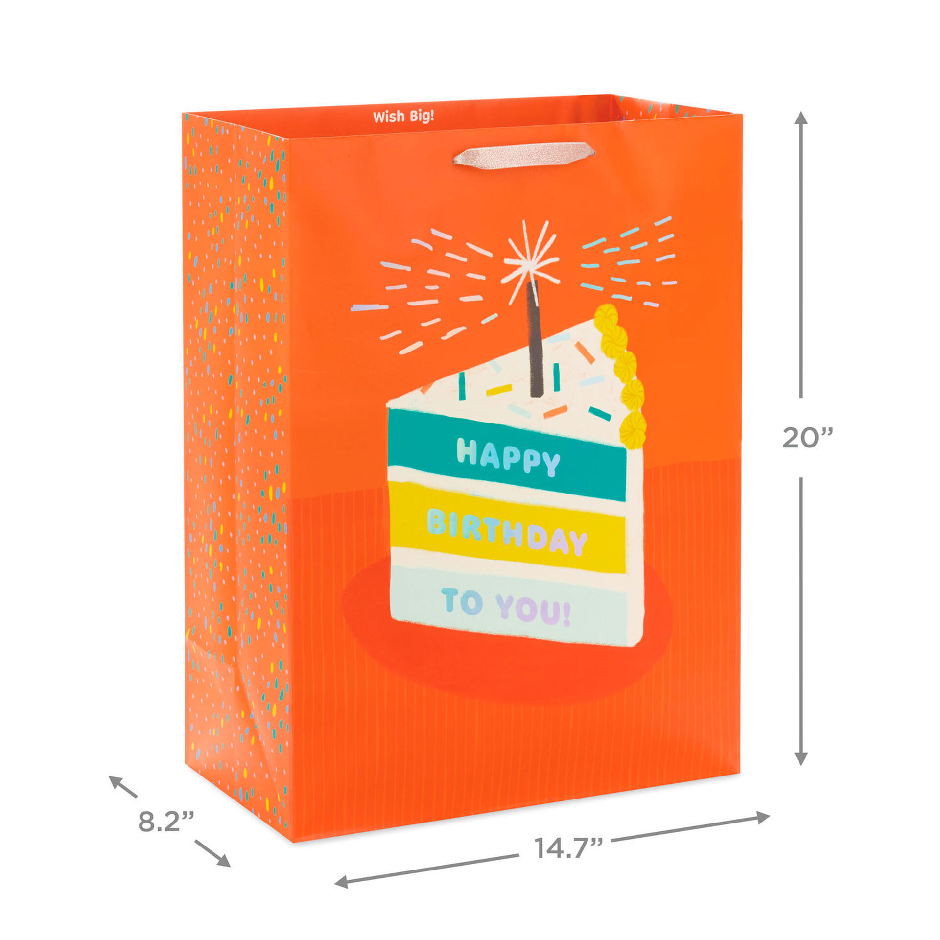 20" Slice of Birthday Cake Jumbo Gift Bag Gift Bags Hallmark