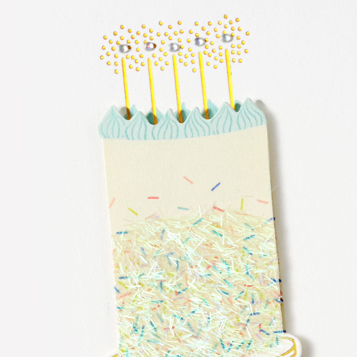 Rainbow Sprinkles Cake Birthday Card Card Front Detail image number 4