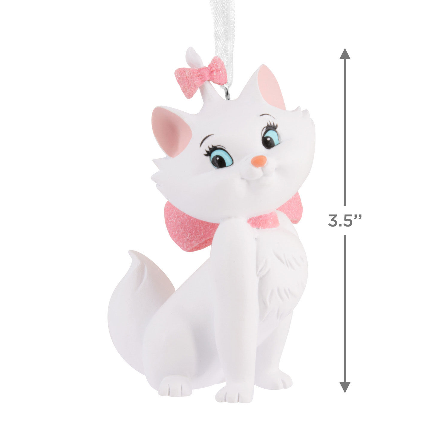 Aristocats Marie White Cat Christmas Ornament measurement image number 3